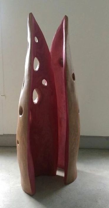 Anick Boulet Sculpture bois rose québécois organique nature métal sculpteur meilleur champignon érup