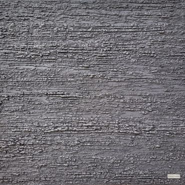 L'inconnu n'existe pas  - 36 x 36 - Anick Boulet toile sculpture texture abstrait noir