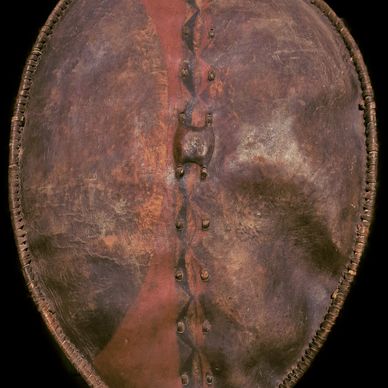 Shield, Maasai Tribe, Kenya, very large shield in excellent condition, its made of animal hide, mea