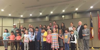 Young inventor winners at a Houston event.