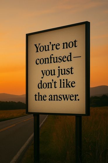 You are not confused you just don't like the answer