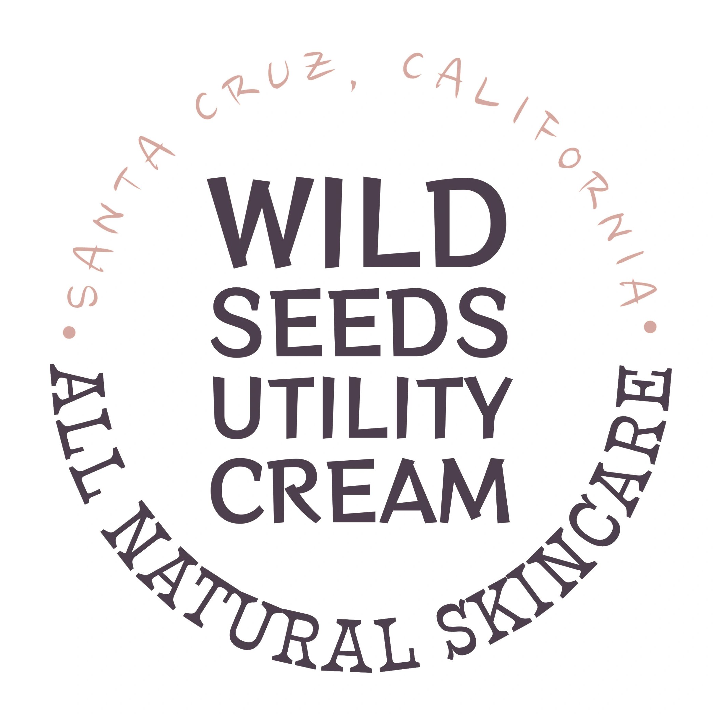 Wild seeds utility cream logo Santa Cruz California all natural skincare 