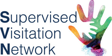 Supervised visitation network logo with childs hand