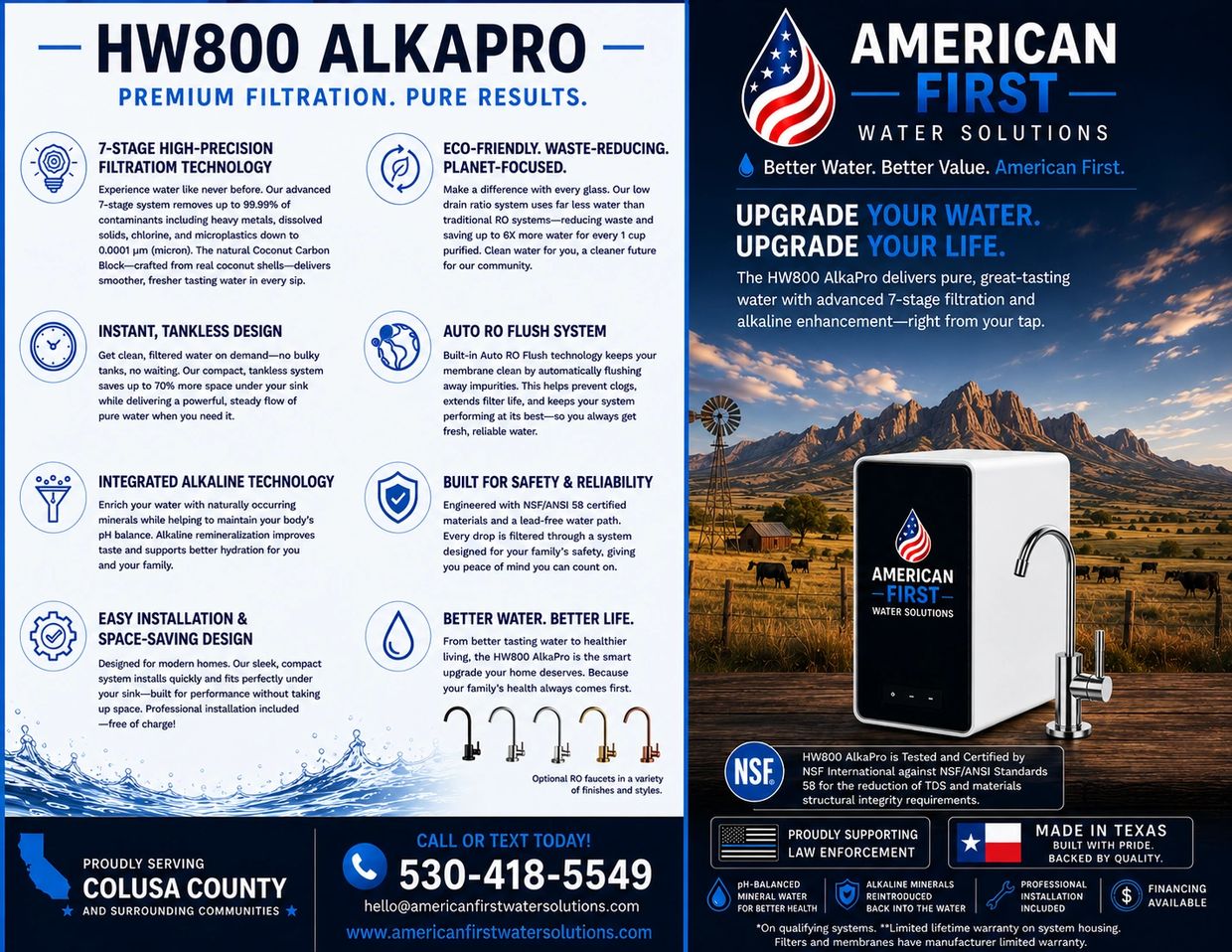 HW800 AlkaPro water filtration system with advanced 7-stage technology and eco-friendly design.