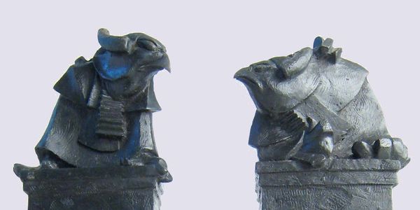 Detail: The Advocates. Orig. estate of Allen Abramson. Artist: Bill Girard. Royal Oak, MI. 1940-2011