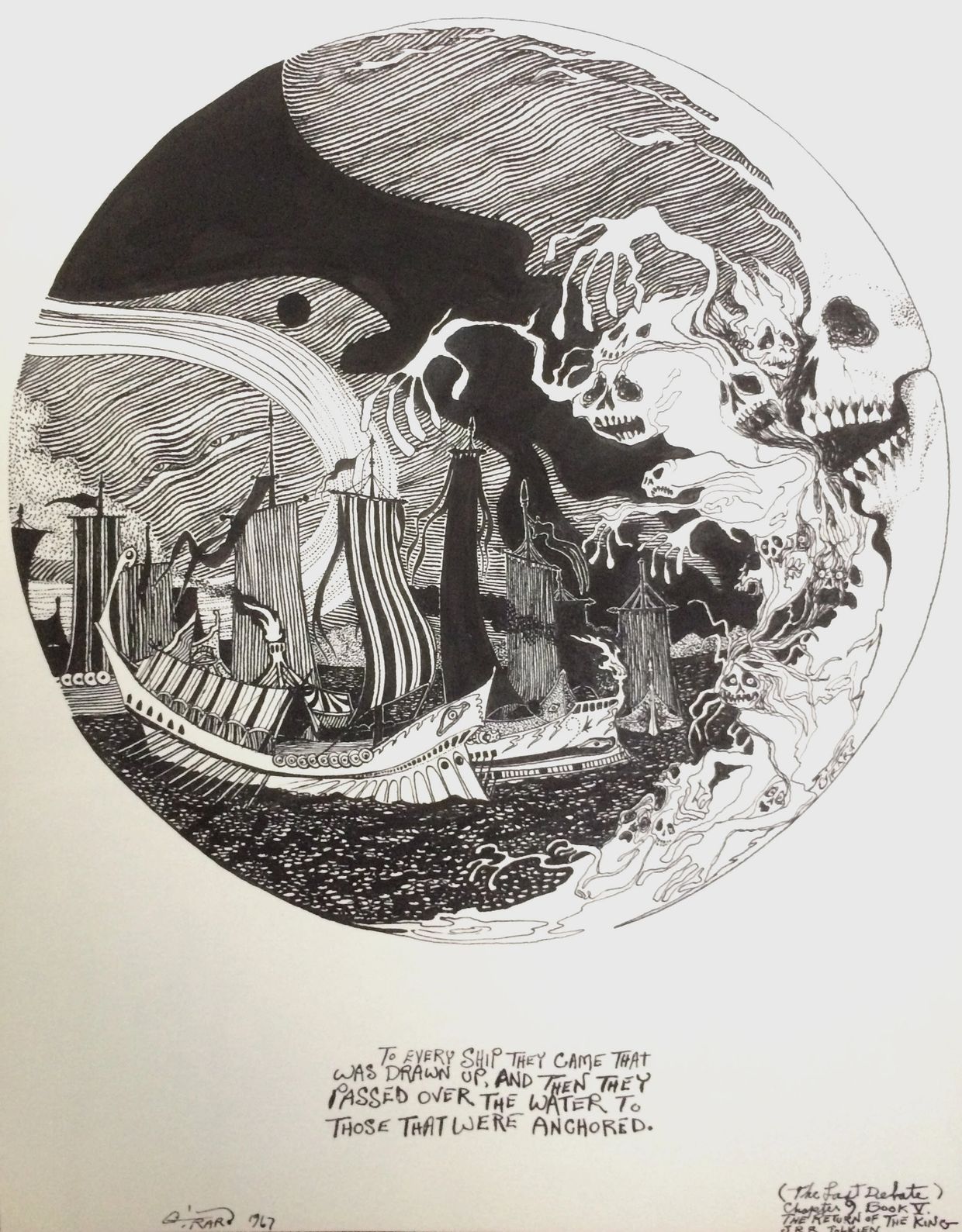 The Last Debate. Pen / Ink. Estate of A. Abramson. Artist: Bill Girard. Royal Oak, MI. 1940-2011