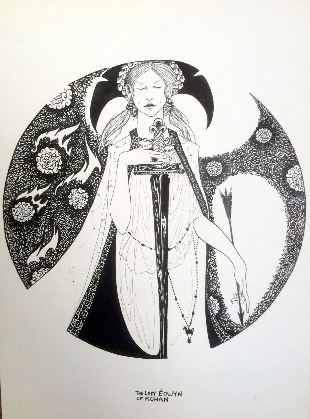 The Lady E'owyn of Rohan. Estate of A. Abramson. Artist: Bill Girard. Royal Oak, MI. 1940-2011