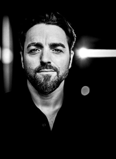 Chris Grant Wenchell - Black and White Actor Headshot - Classic Portrait Style