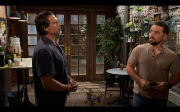 Chris Grant Wenchell with Joshua Morrow in The Young and the Restless.