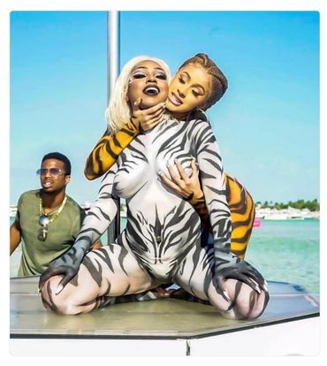 Director Rae Brown onset with City Girls and Cardi B