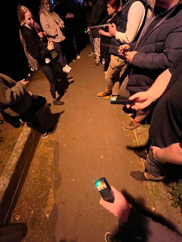 Getting involved with the investigation on a haunted history tour