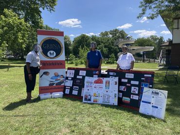 Outdoor health info display.