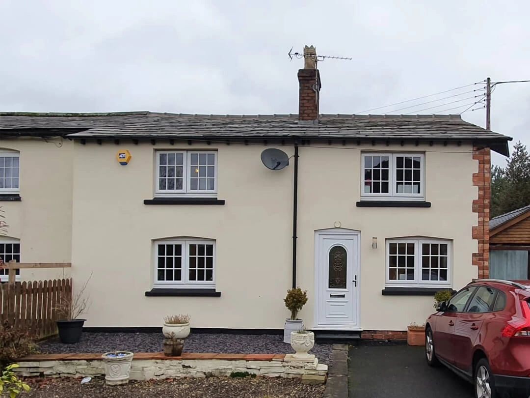 Existing house before new porch extension