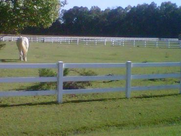 4' High 3-Rail Vinyl Ranch Rail