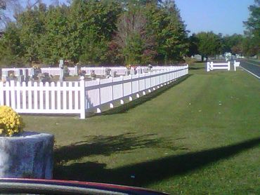 3' High White Routed Dog Ear Picket Vinyl Fence w/ 3" Pickets & 3" Spacing