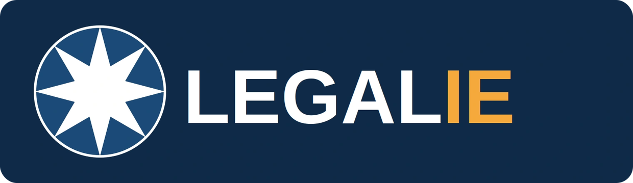Logo with an eight-pointed star and the word LEGALIE.