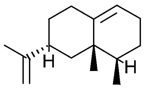 An illustration of the molecular structure for the Terpene Valencene.