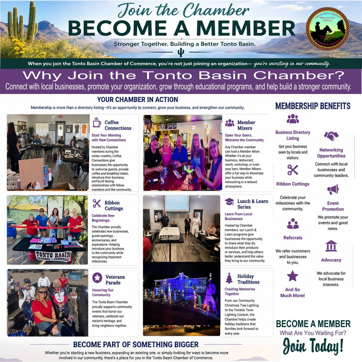 Join the Tonto Basin Chamber to connect local businesses and strengthen community.