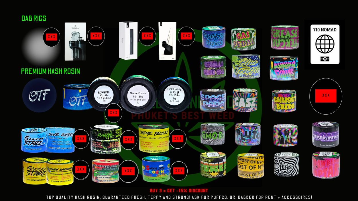 Hash Rosin Menu Phuket
