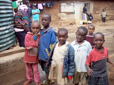 Kids from the slums - curious, eager and wistful