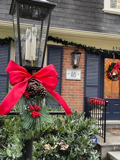 Properly dressed for the holidays.