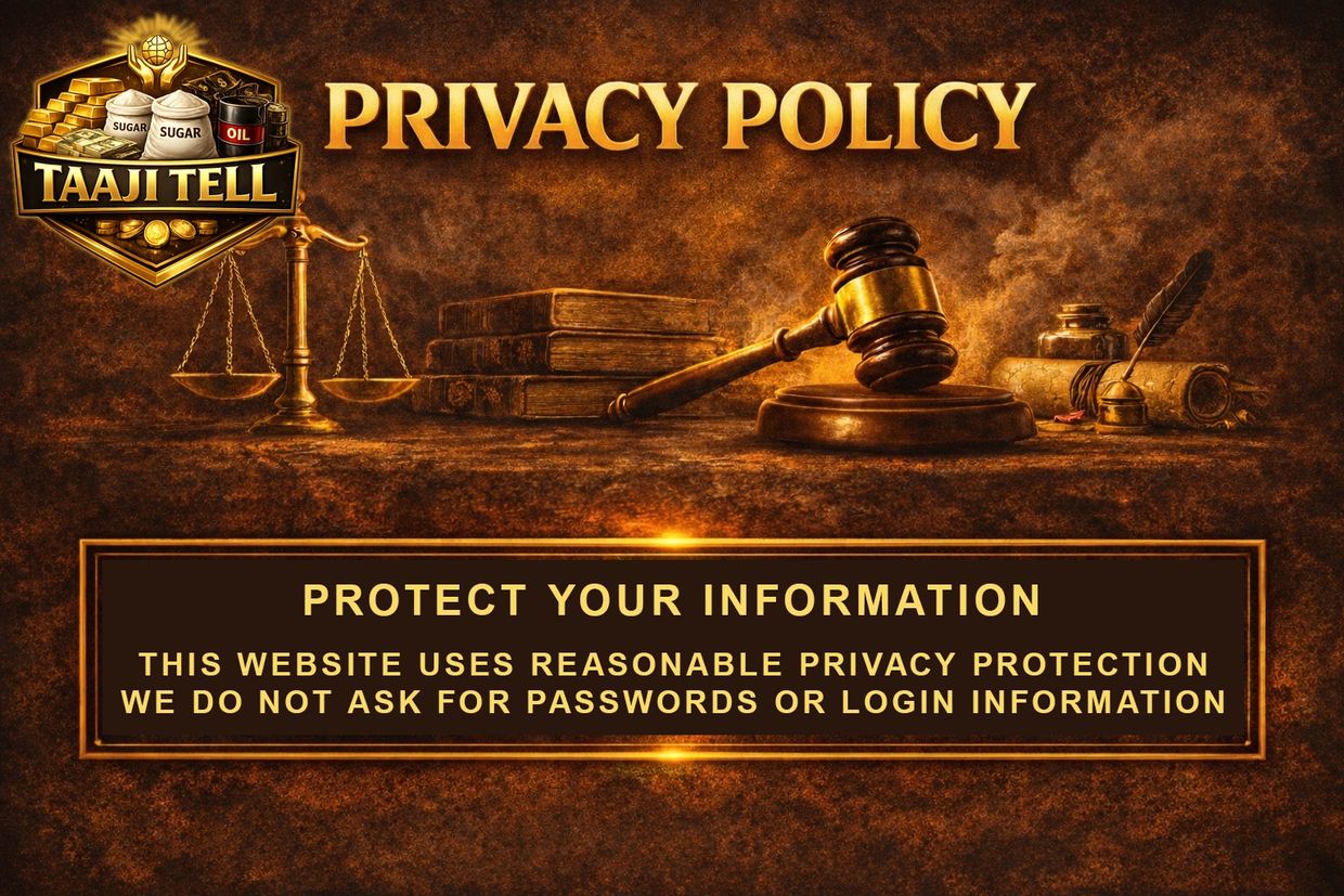 Taaji Tell privacy policy emphasizes protecting user information without asking for passwords.
