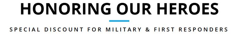 We love our heroes, so received a 10% on your reservation - We appreciate you