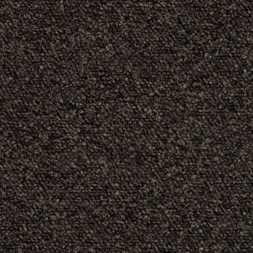 Close-up texture of dark brown carpet fibers.