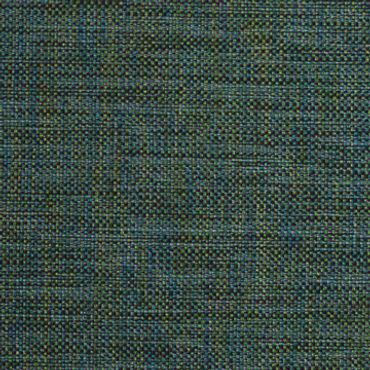Close-up of textured woven fabric in dark green and blue tones.