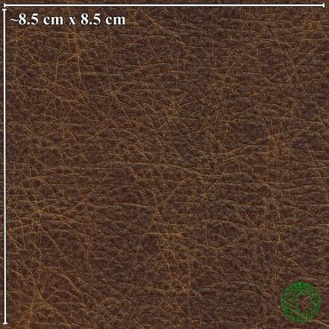 Close-up of textured brown leather surface with natural wrinkles and creases.