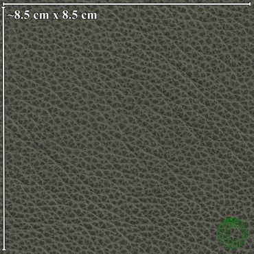 Close-up of textured dark gray material measuring 8.5 cm by 8.5 cm.