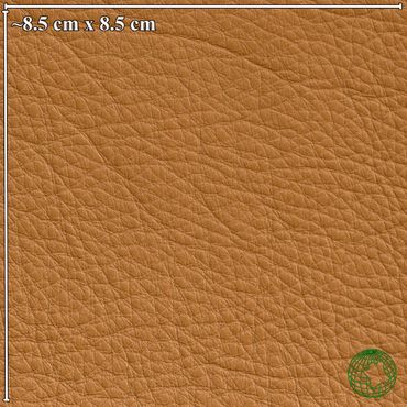 Close-up of textured brown leather surface with natural grain pattern.