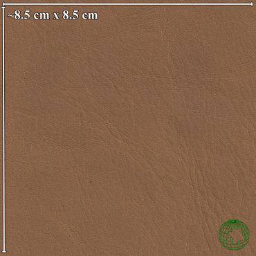 Close-up of brown leather texture with visible grain and wrinkles.