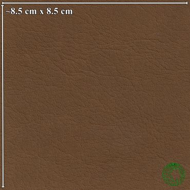 Brown leather texture with natural grain pattern and 8.5 cm scale.