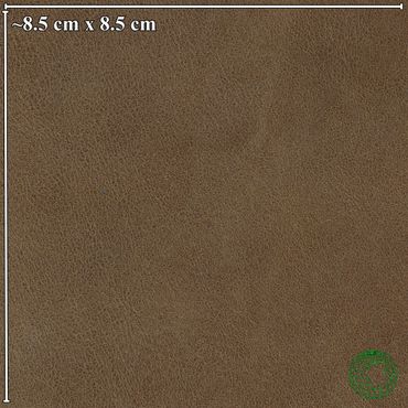 Close-up of brown leather texture with measurement markers.