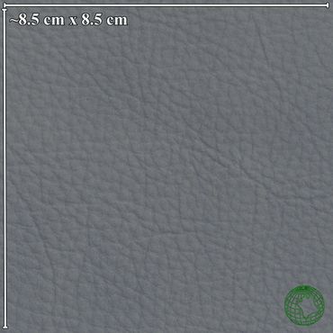 Close-up of textured dark gray leather material.