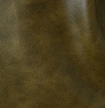 Close-up of textured brown leather surface with natural grain.