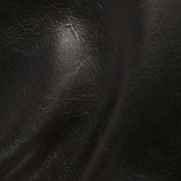 Close-up of textured black leather surface with subtle wrinkles.