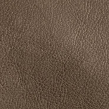 Close-up of textured brown leather surface.