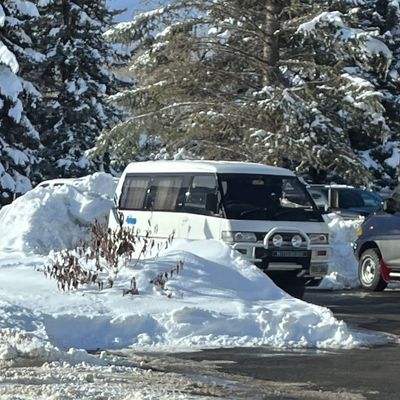 Mitsubishi Delica van at Nomadic Vans in Ketchum Idaho.