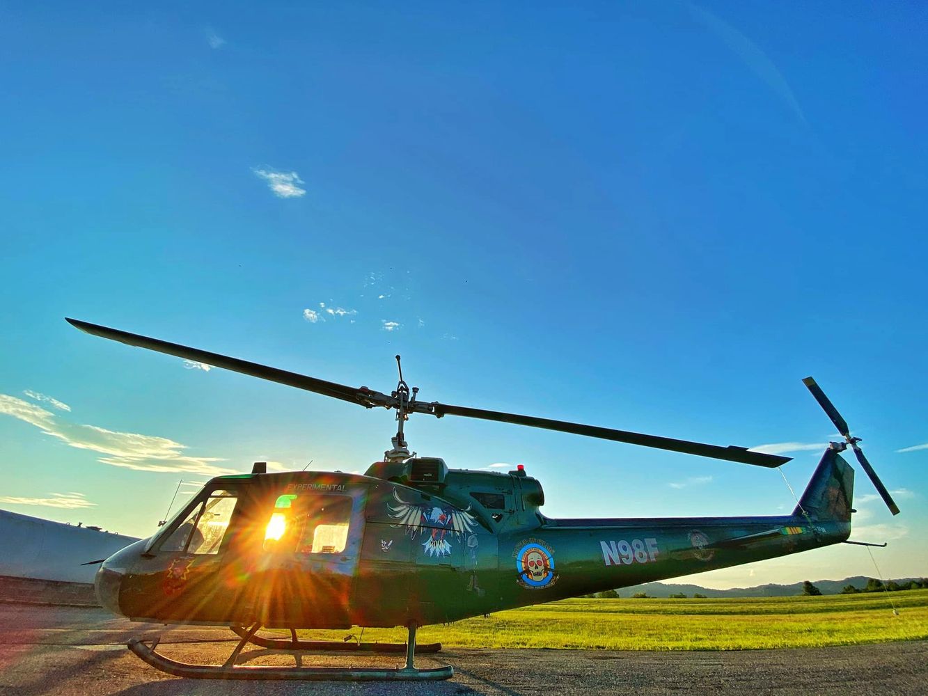 N98F-Vietnam B-Model Huey in July 2020 - still flying after 54years - bringing smiles to ALL!
