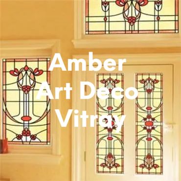 Amber Art Deco Vitray