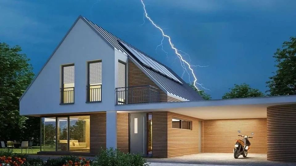 External lightning protection - Single-family house