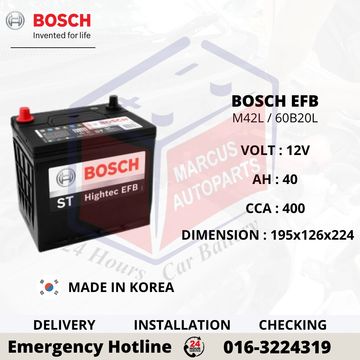 BOSCH ST HIGHTEC EFB M42 60B20L CAR BATTERY