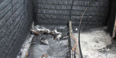 Fire damage cleanup in progress by BD365 team