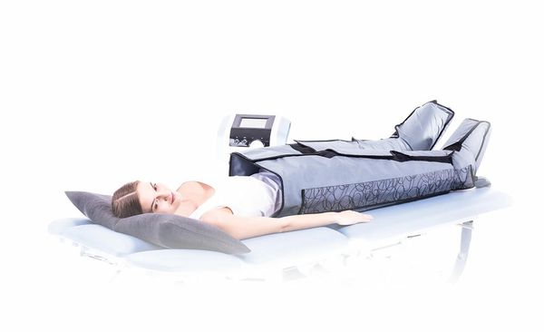 Lymphastim is a non-invasive medical device that uses overlapping air chambers to gently massage and