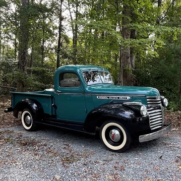 Jimmy the Truck, a 1942 GMC pick-up truck available for certain photo shoots
