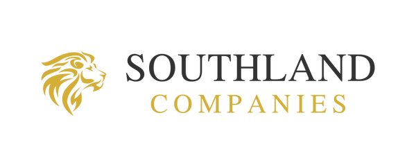 Logo of Southland Companies featuring a golden lion head.