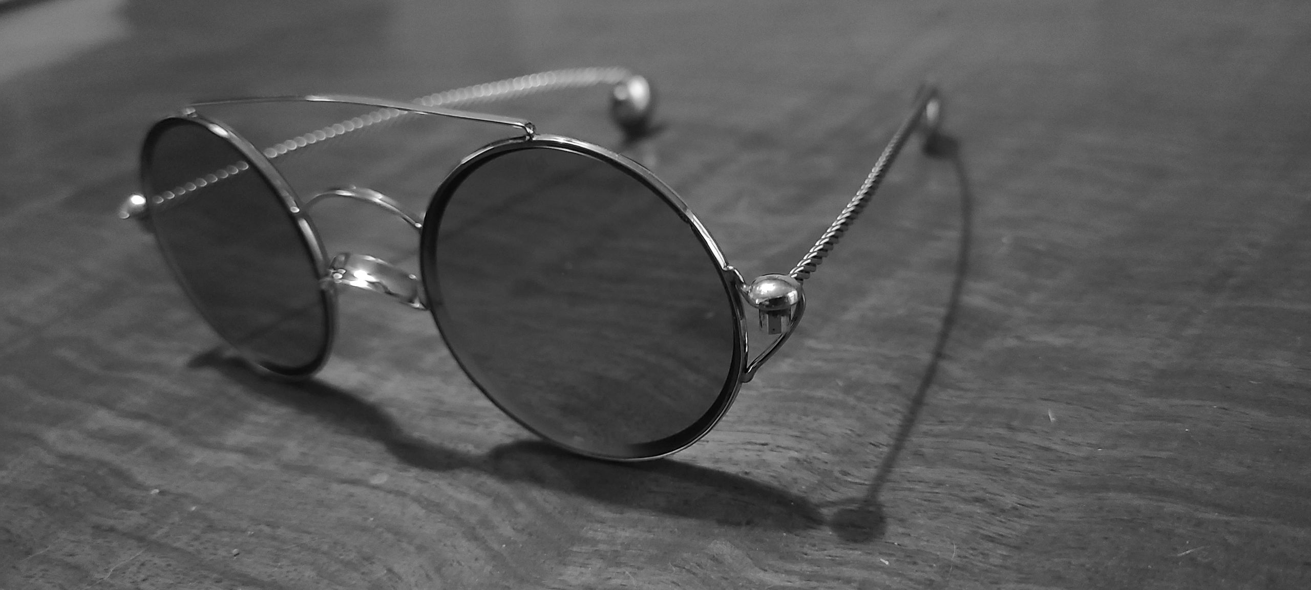 stainless steel and 18k gold American optics safety glass green lenses.  went for steampunk look on