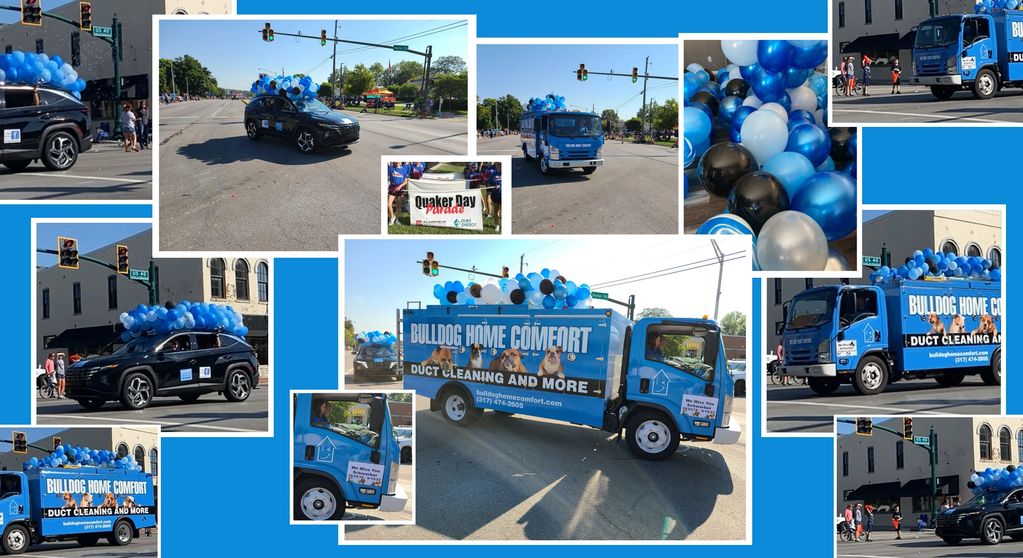 Bulldog Home Comfort in the 2021 Quaker day Parade in Plainfield Indiana.
